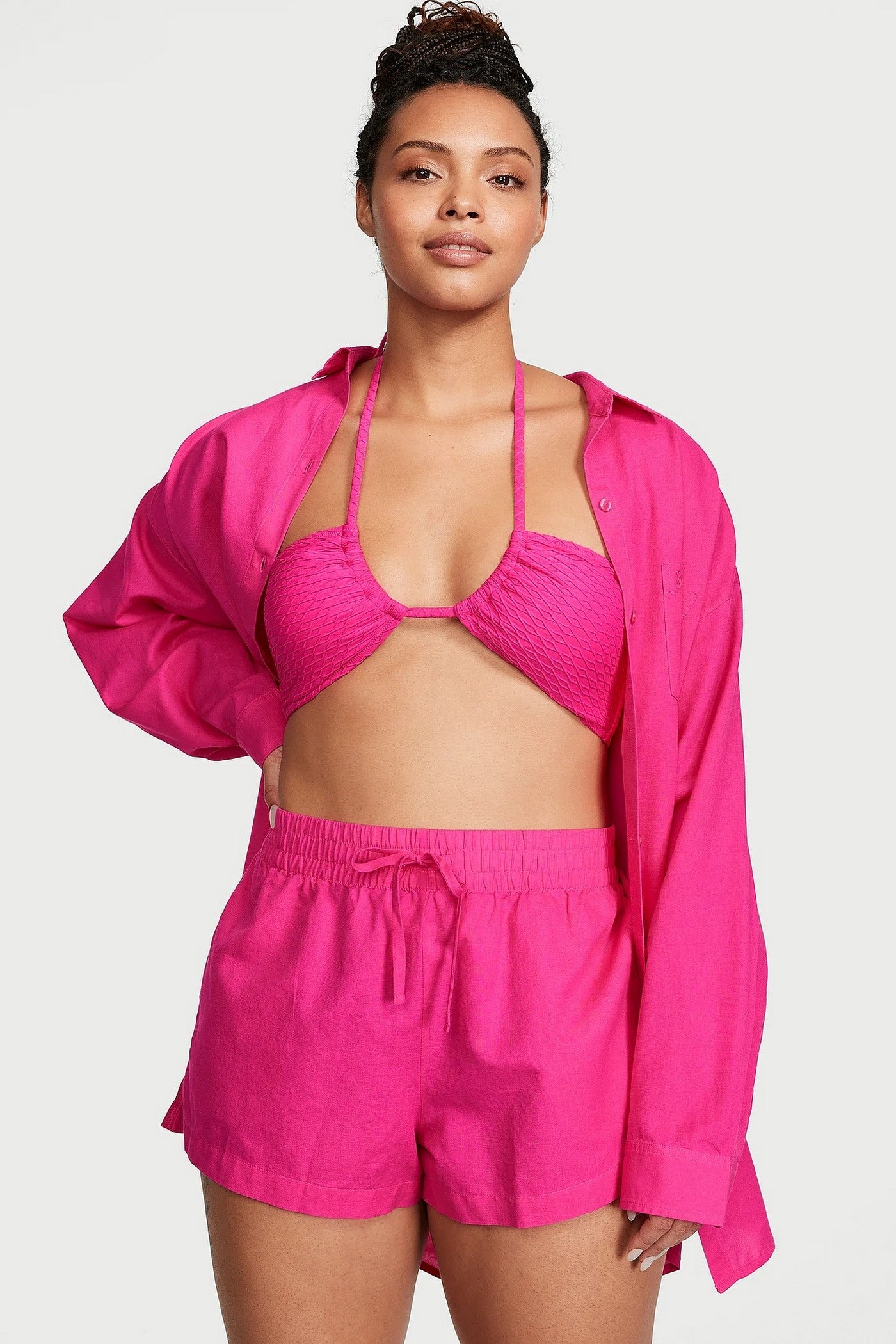 Пляжная рубашка 472982699 pink