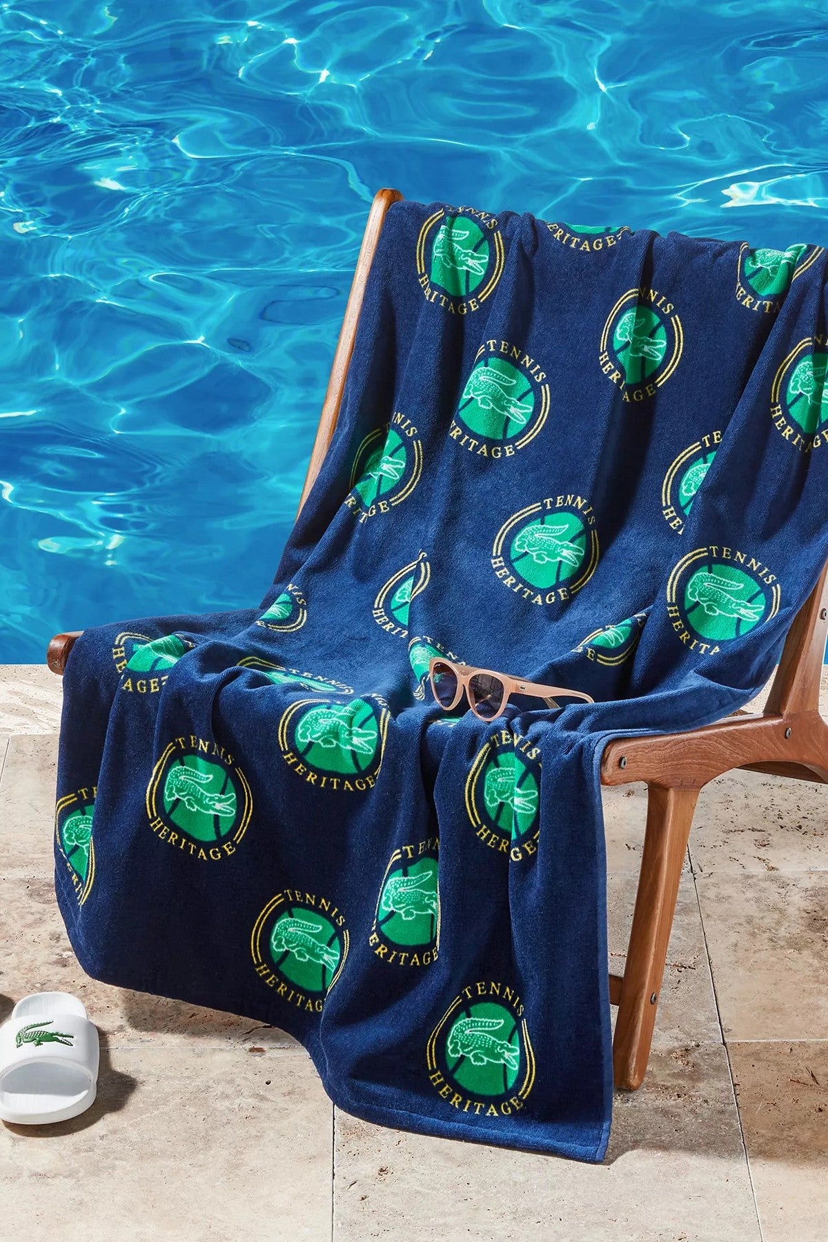 Пляжний рушник 527377279 blue Lacoste