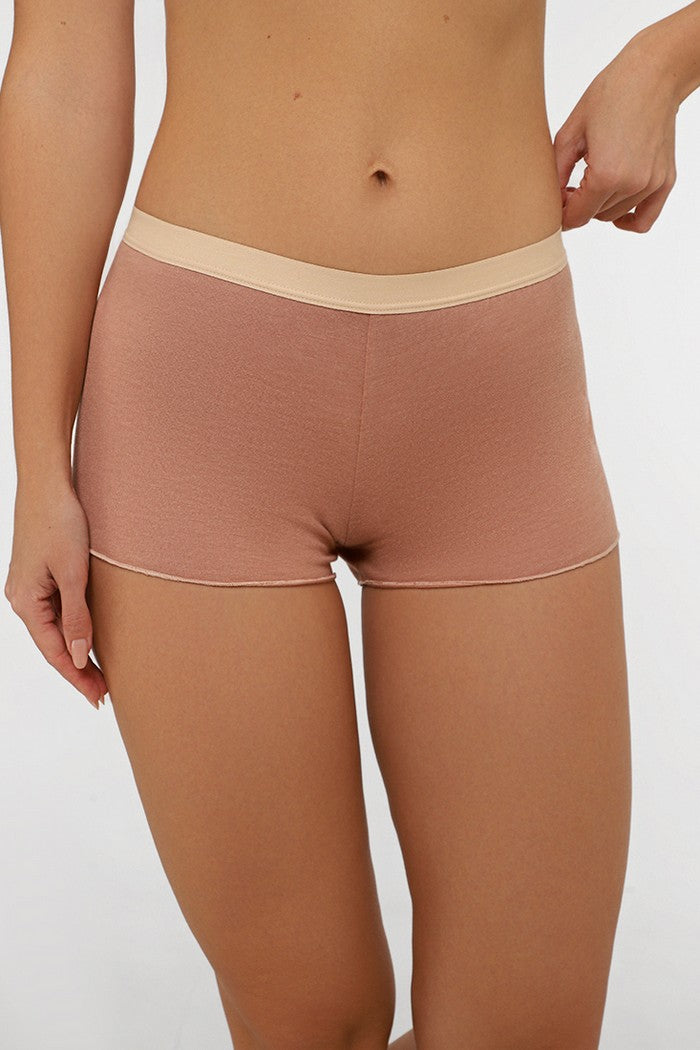 Пижамные шорты из вискозы CB-3304 creme brulee