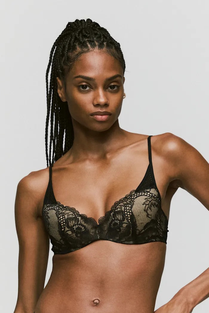 Мереживний бюстгальтер на кісточках 3501423 Lisa black