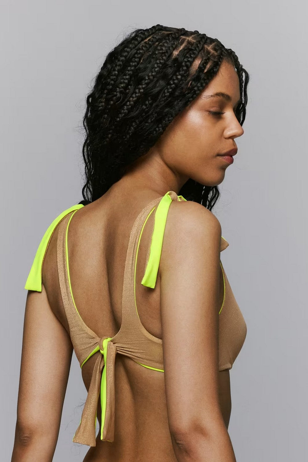 Двосторонній купальний бюстгальтер 3600110 Denes golden/neon