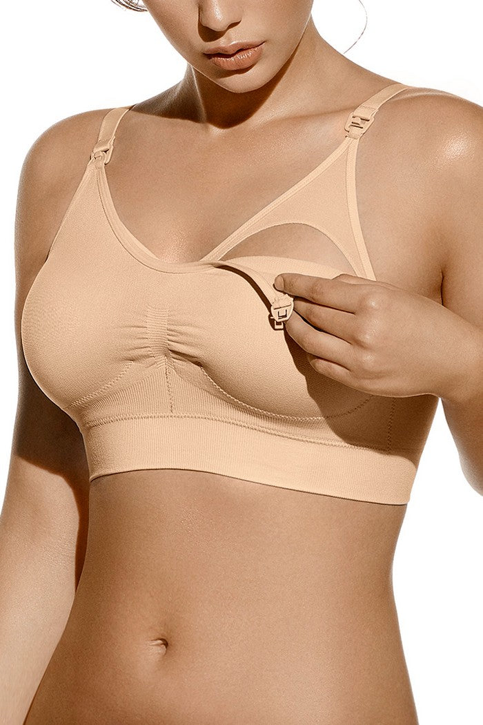 Бесшовный бюстгальтер для кормления Jana beige