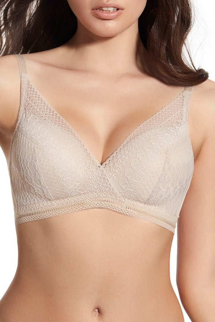 Мереживний бюстгальтер без кісточок Regina beige