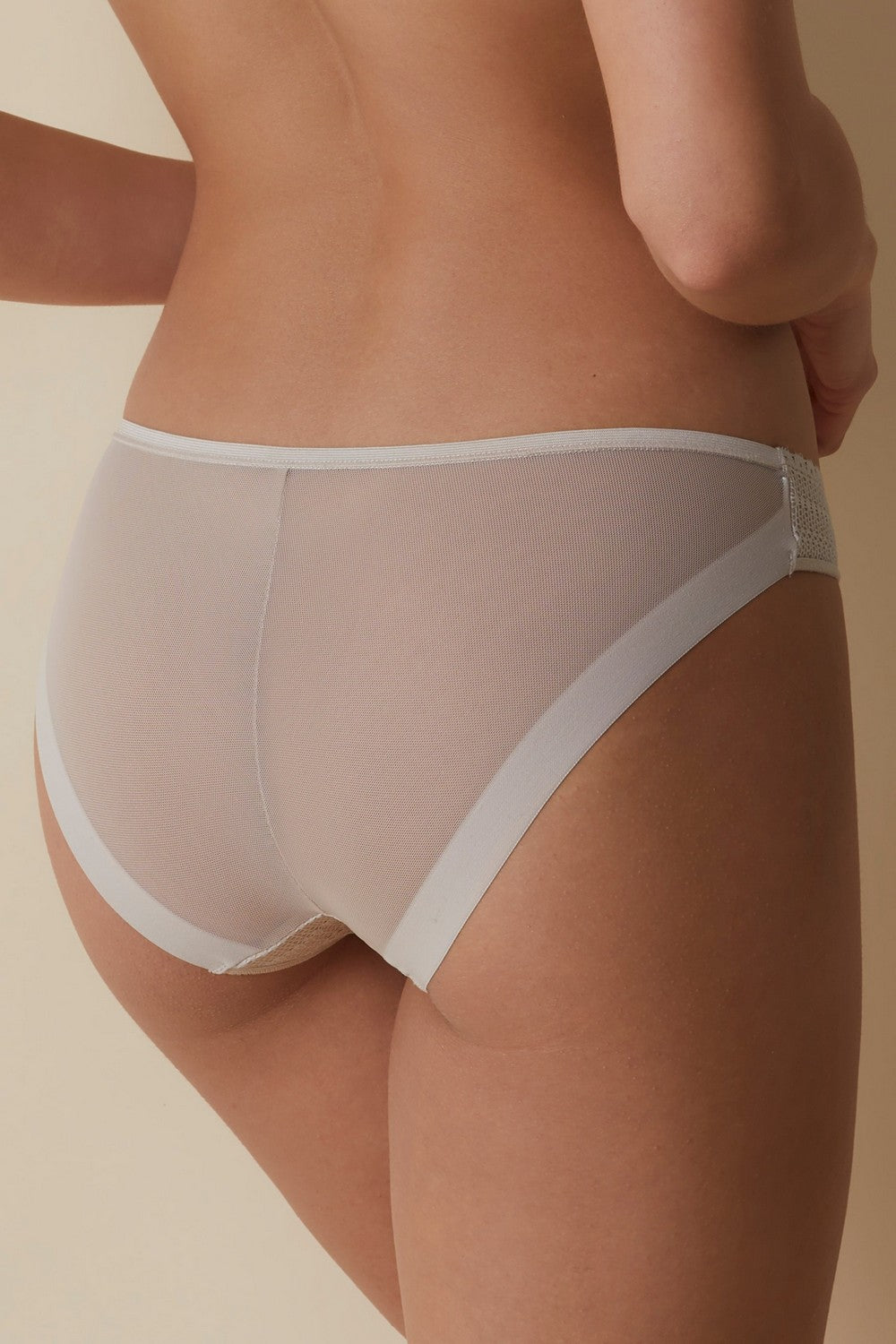 Трусики сліп із мікросіткою Vivian 3112/LMB beige Selene спина