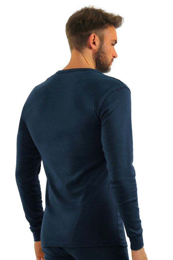 Хлопковый мужской лонгслив 111 blue