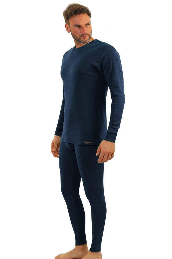 Хлопковый мужской лонгслив 111 blue