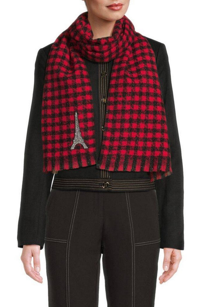 Шарф со стразами 126392491 red