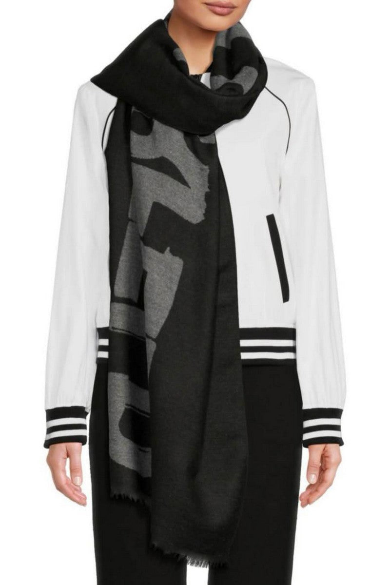 Шарф с логотипом 341455917 black/gray