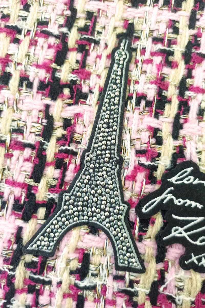 Твидовый шарф 603586235 rose