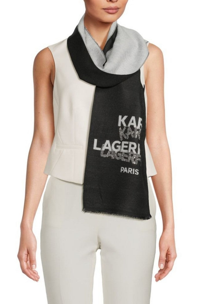 Шарф со стразами 665746170 black/gray