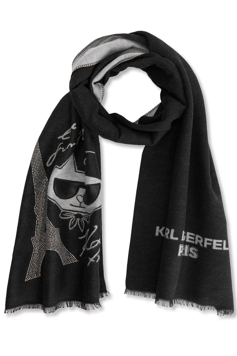 Шарф со стразами 717525976 black