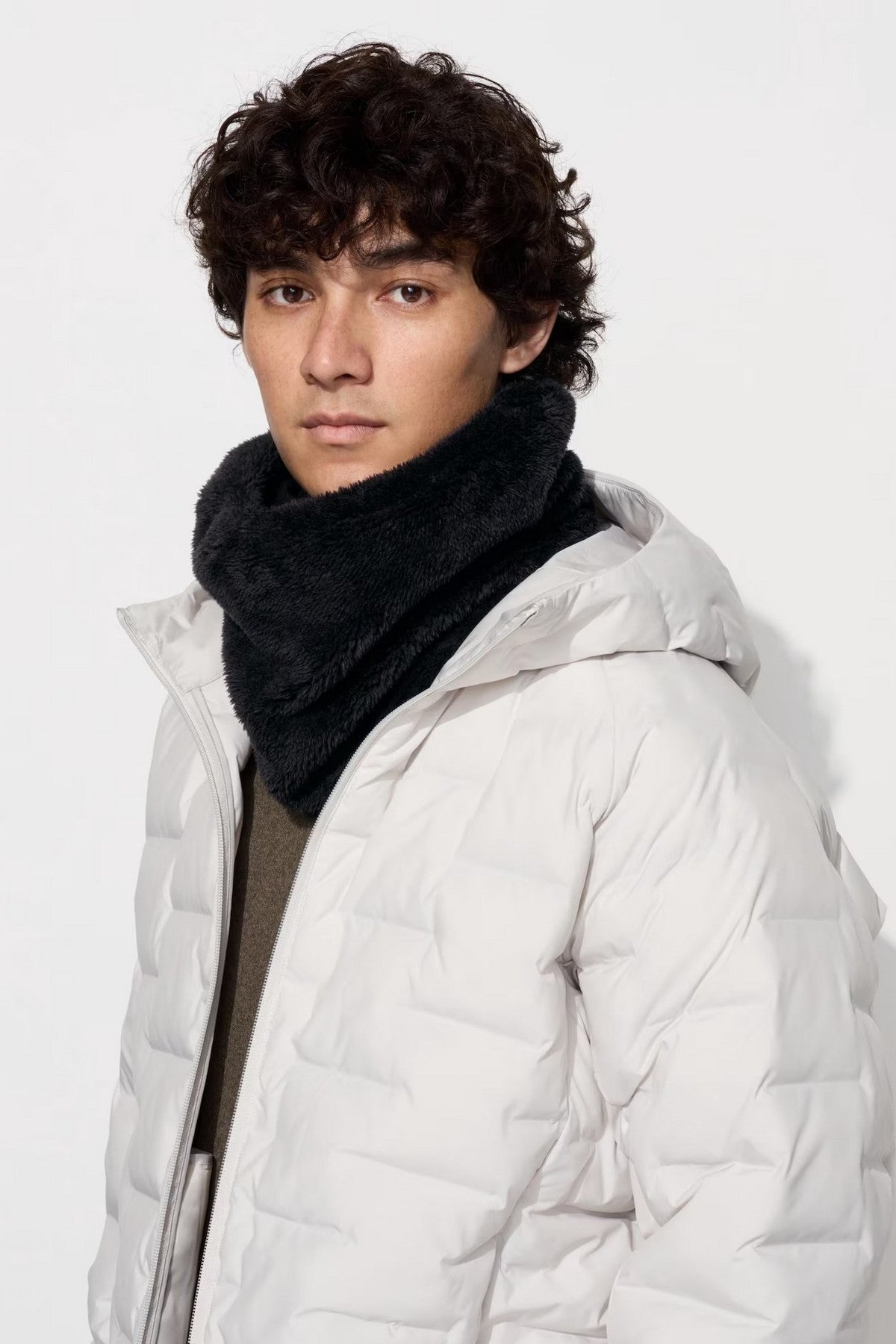 Плюшевый шарф 155523958 black