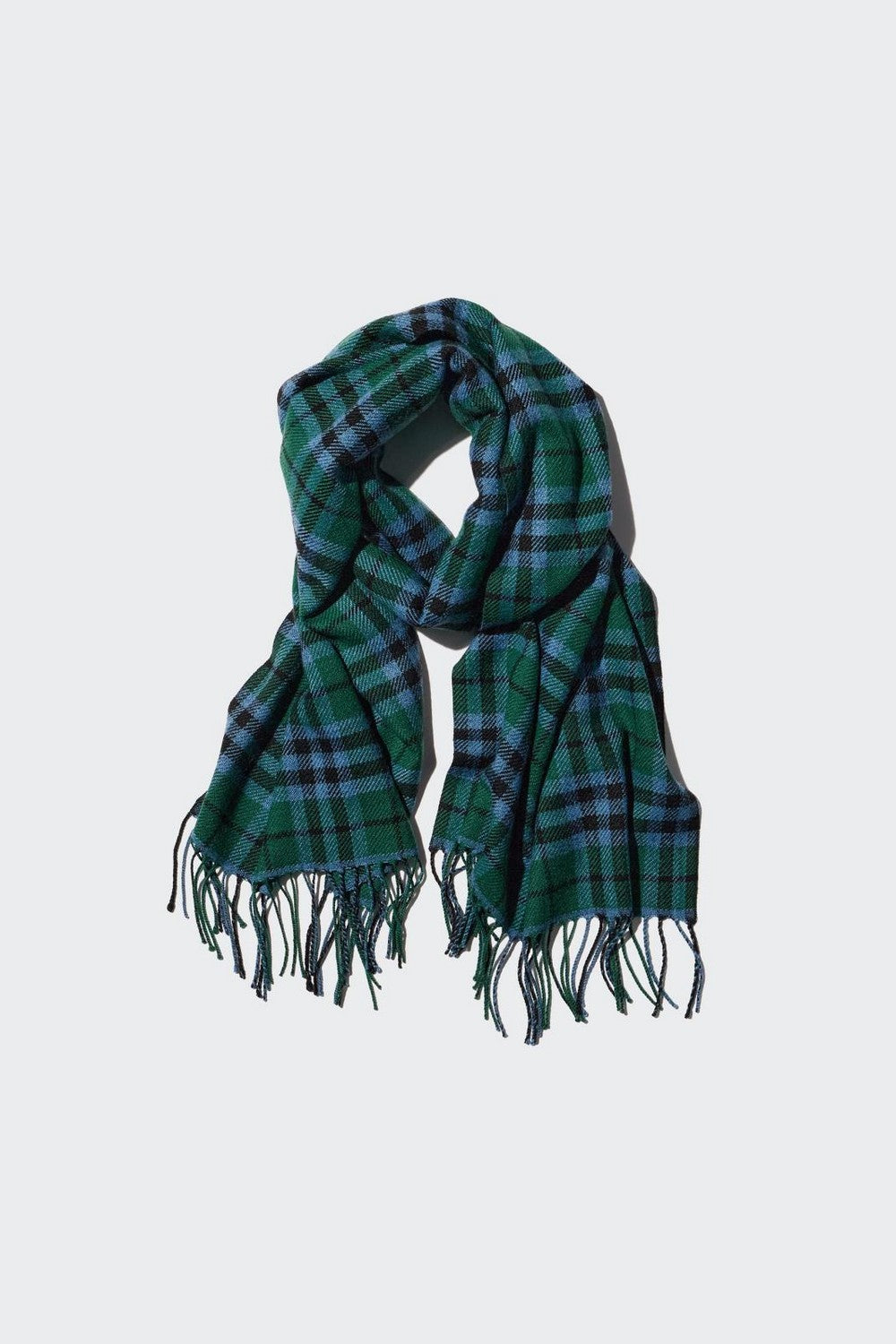 Термошарф в клітинку 500401335 green Uniqlo