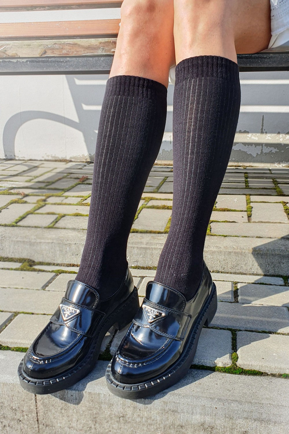 Хлопковые гольфы в рубчик 081 Ribbed