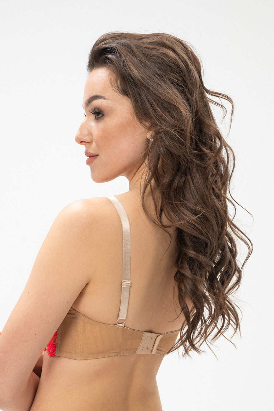 Кружевной бюстгальтер пуш-ап SB184 deep rose