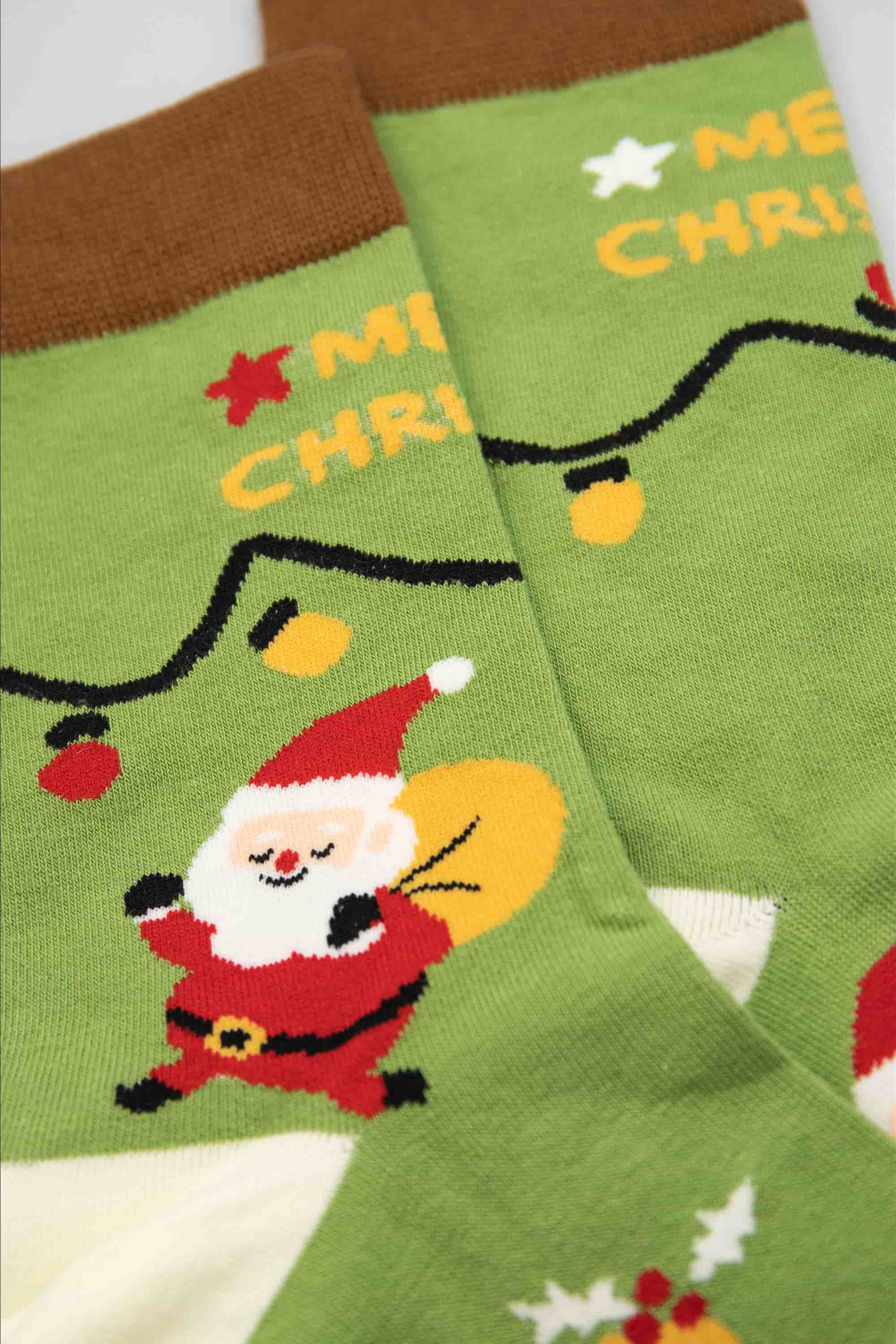 Новогодние носки CW121 Christmas olive