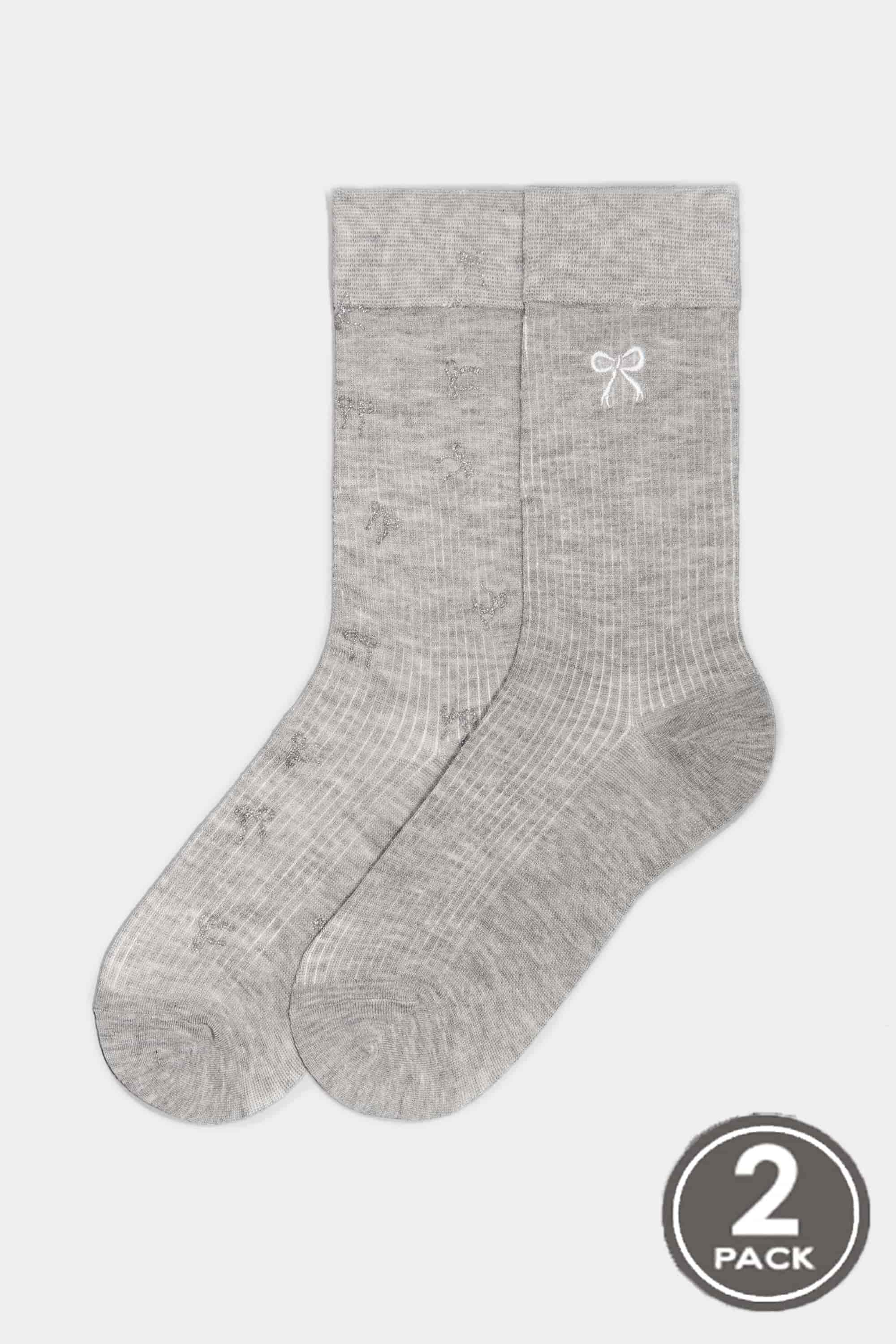 Носки с люрексом G18 Bamboo Bow (2 пары)