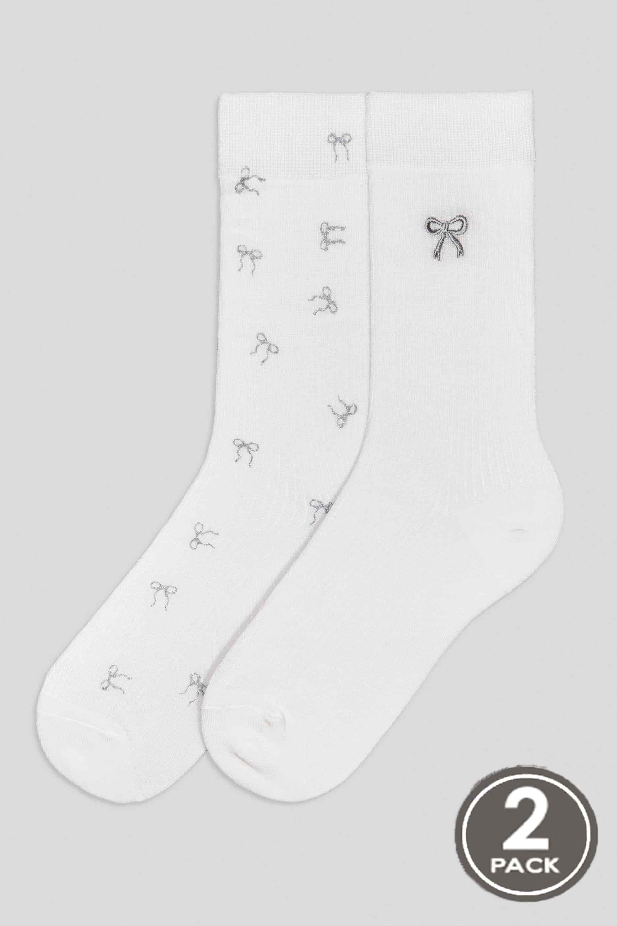 Носки с люрексом G18 Bamboo Bow (2 пары)