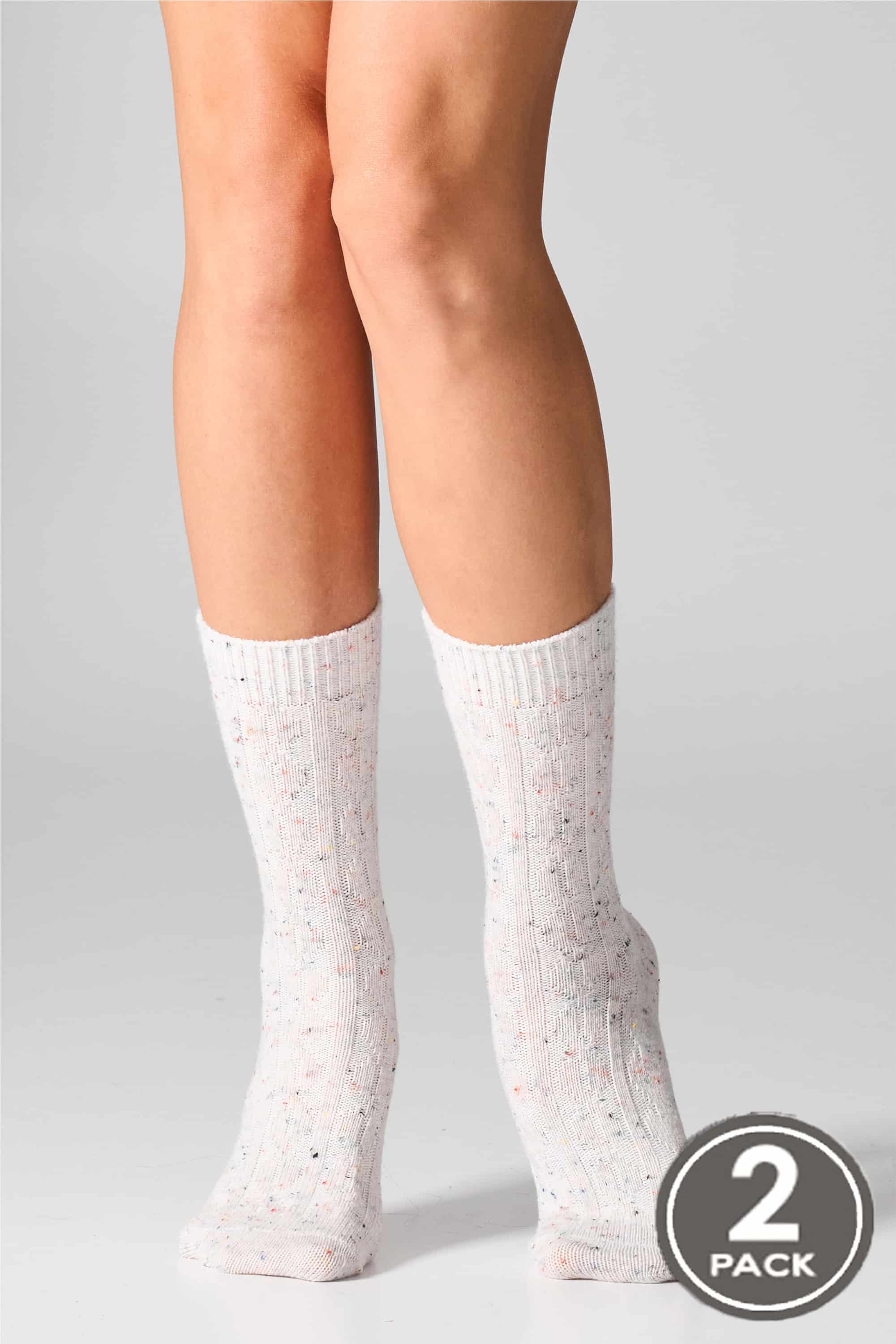 Шерстяные носки W27 Wool Dots (2 пары) white/light grey
