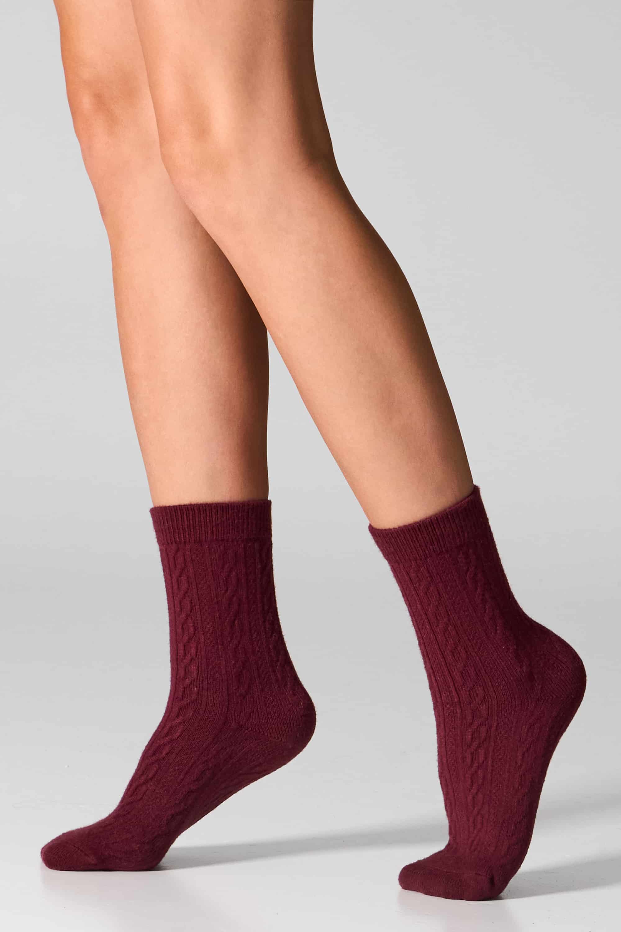 Рельефные носки WC28 Velvet Touch (2 пары) burgund/taupe