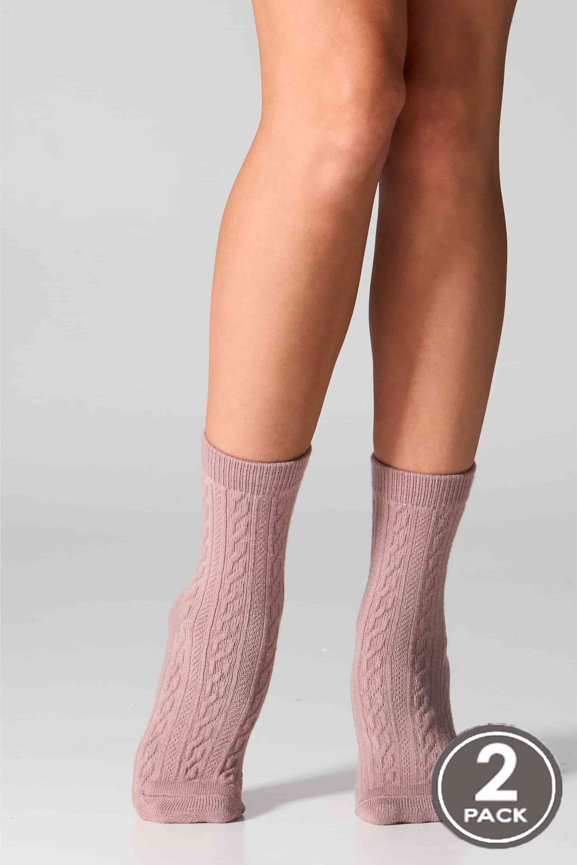 Рельефные носки WC28 Velvet Touch (2 пары) burgund/taupe