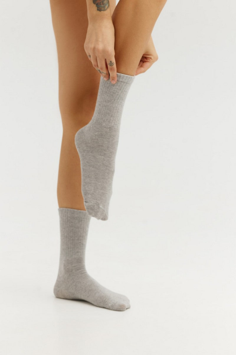 Высокие спортивные носки LSO02-4 gray