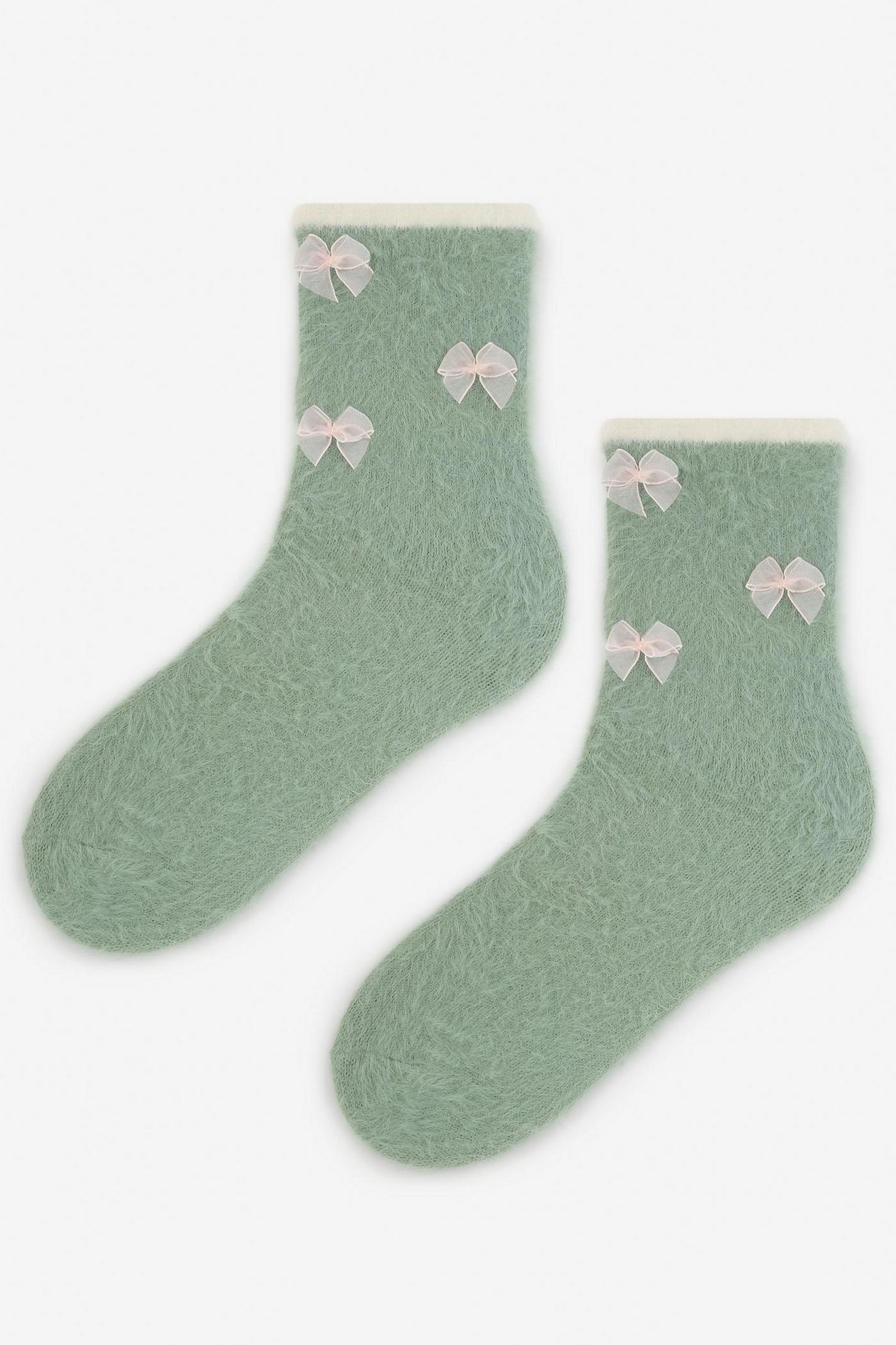Теплые носки с бантами D41 Coozy Women