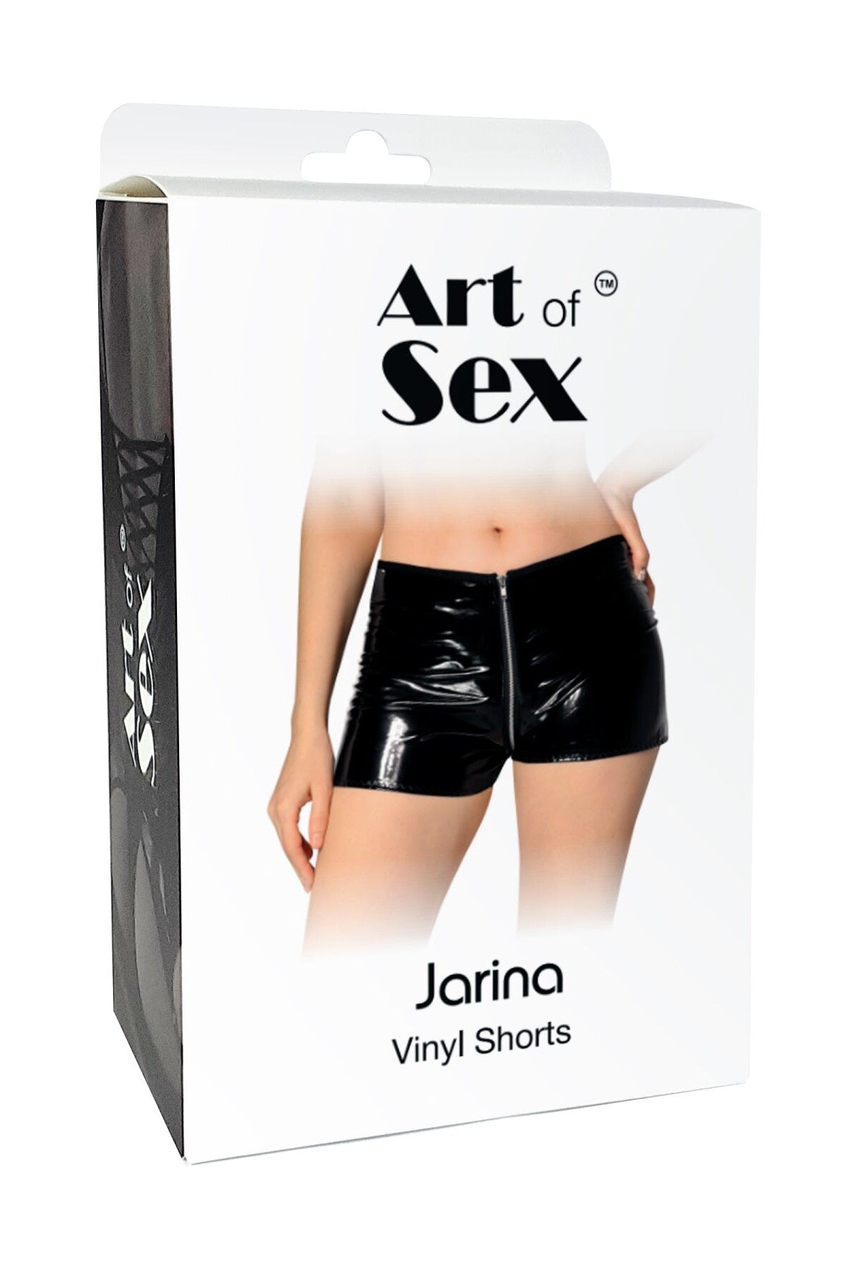 Лаковані шортики з блискавкою Jarina red Art of Sex коробка