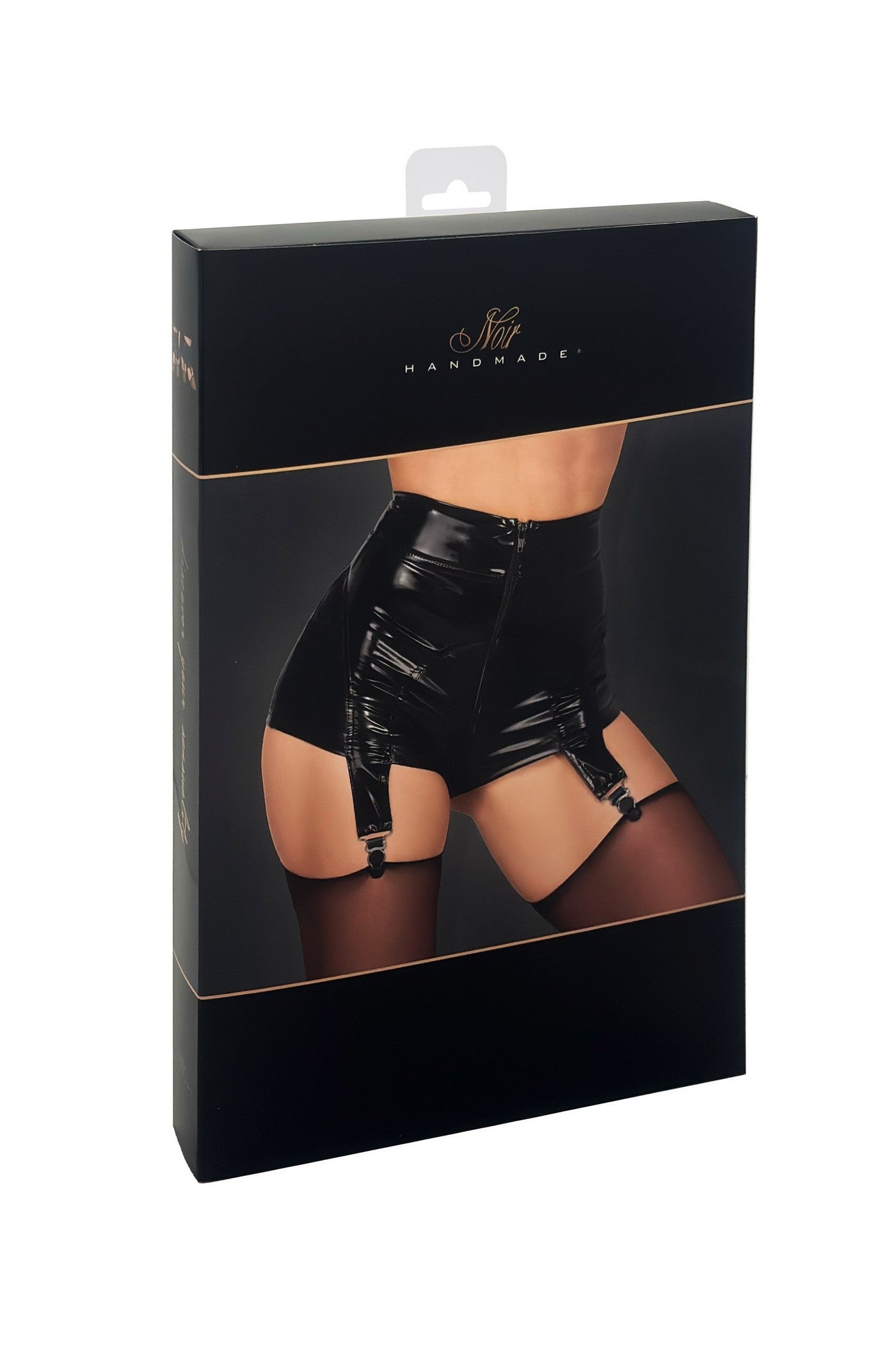 Шортики з пажами для чулок F325 Glam Noir Handmade