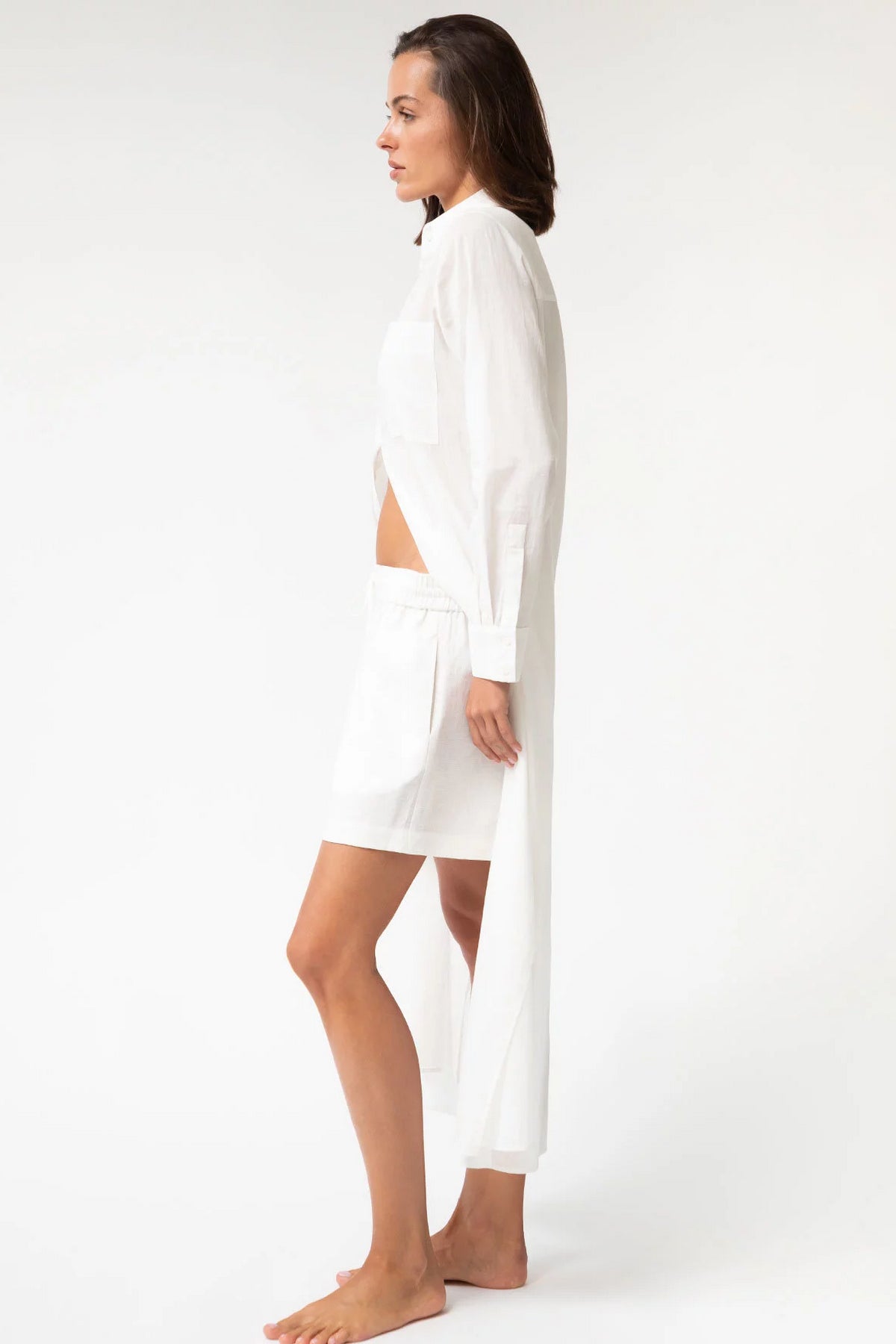 Льняные шорты 242203-05 Perfect Days white