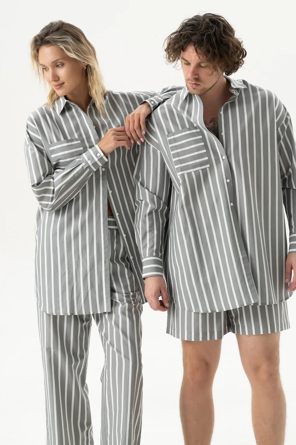 Хлопковые шорты 251204-05 Strapped Cotton quiet gray