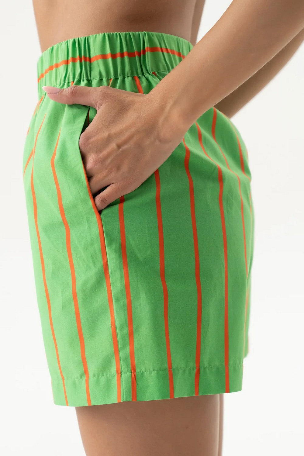 Хлопковые шорты 251204-05 Strapped Cotton retro green