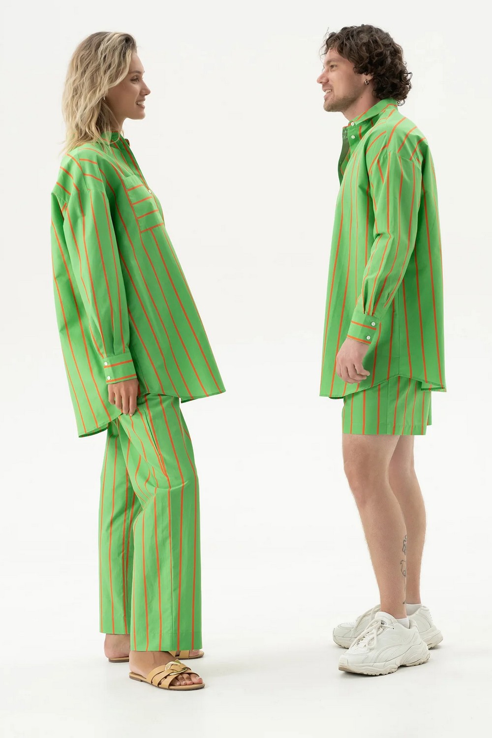 Хлопковые шорты 251204-05 Strapped Cotton retro green