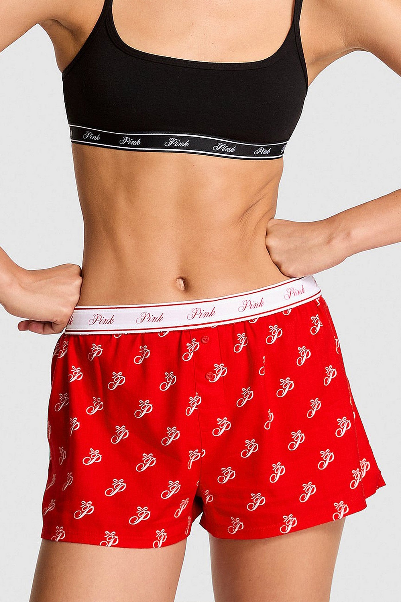 Піжамні шорти 341011414 red Victoria`s Secret