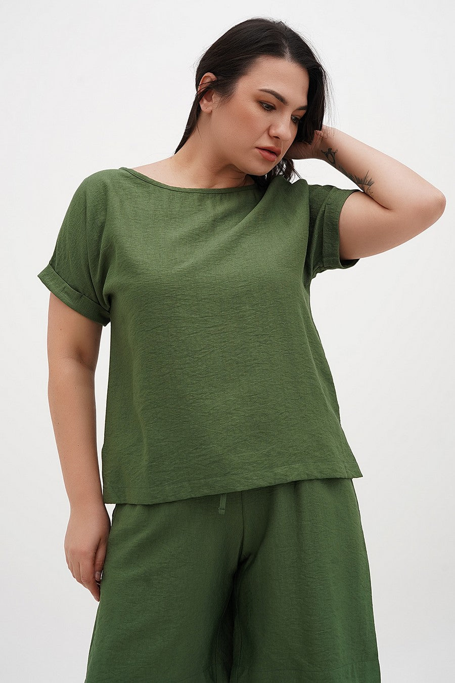 Топ из вискозы 060 Green grass