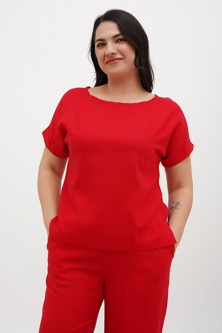 Топ из вискозы 060 red