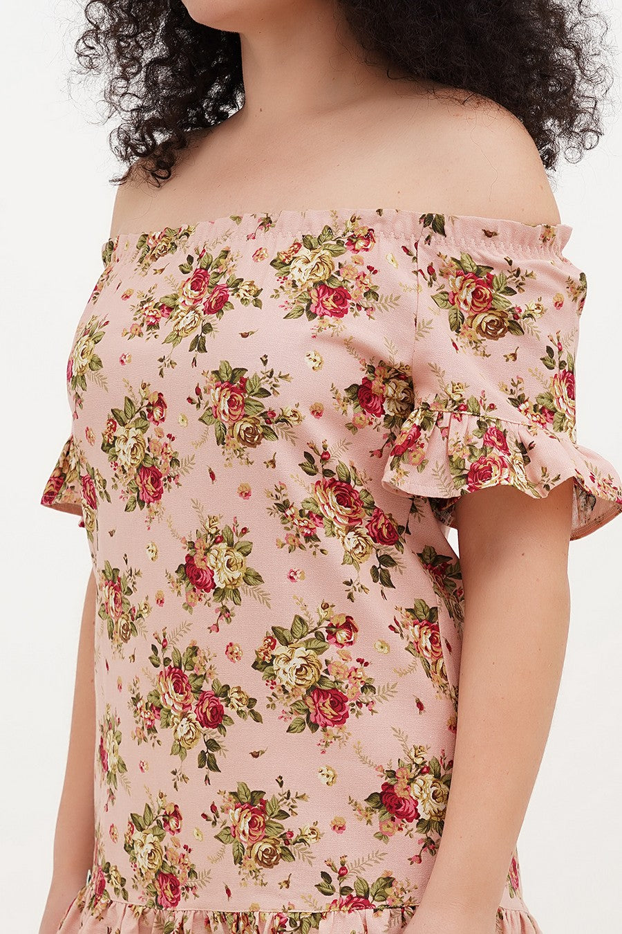 Сукня з квітковим принтом 409 coral flower print