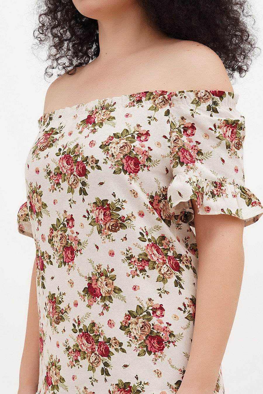 Платье с цветочным принтом 409 milk flower print