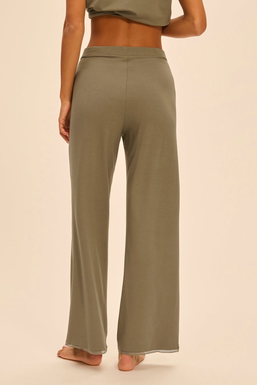 Пижамные брюки из вискозы Aurore 1C9660 vert argile SS25