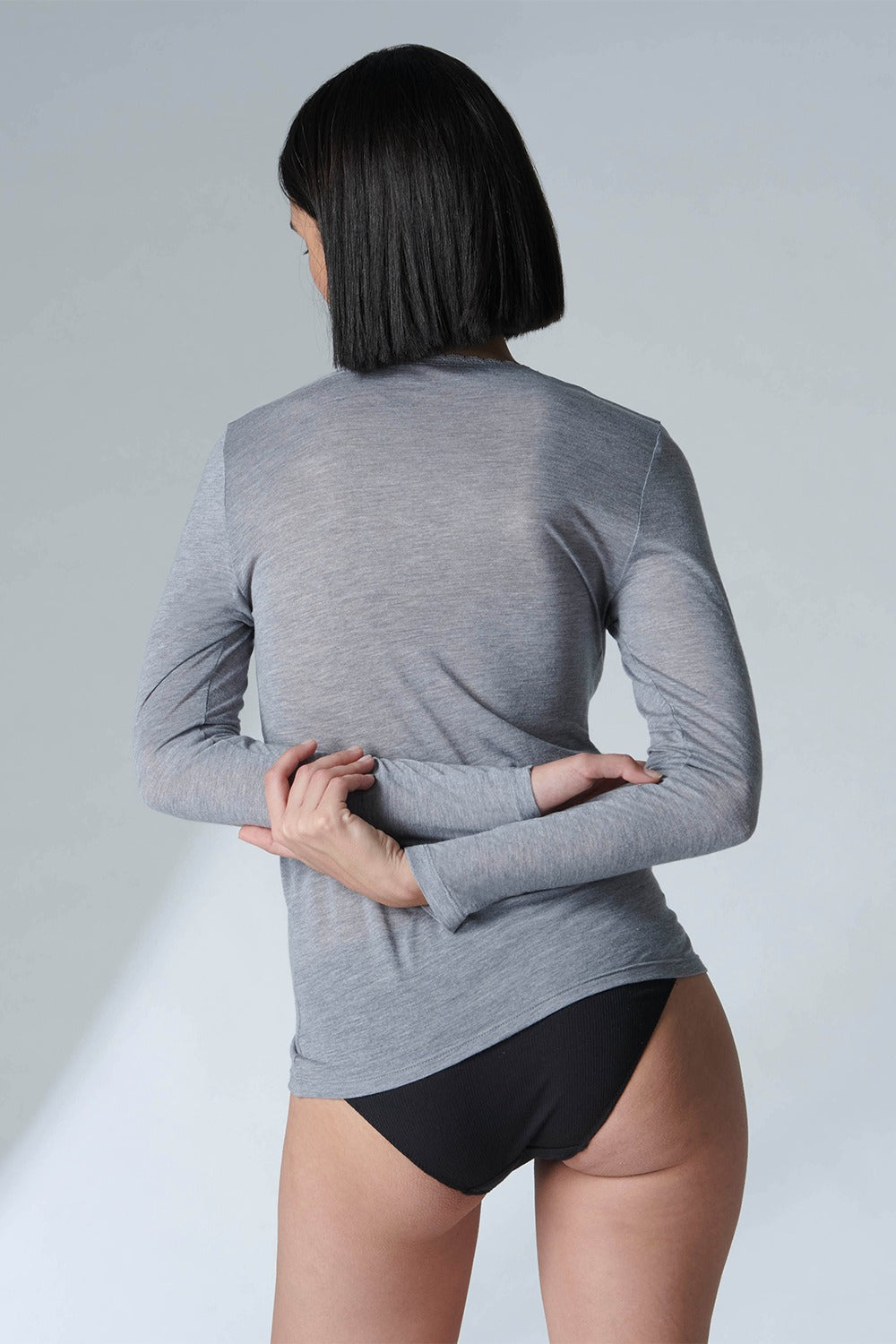 Лонгслив из вискозы Cocooning 17S904 gris chine