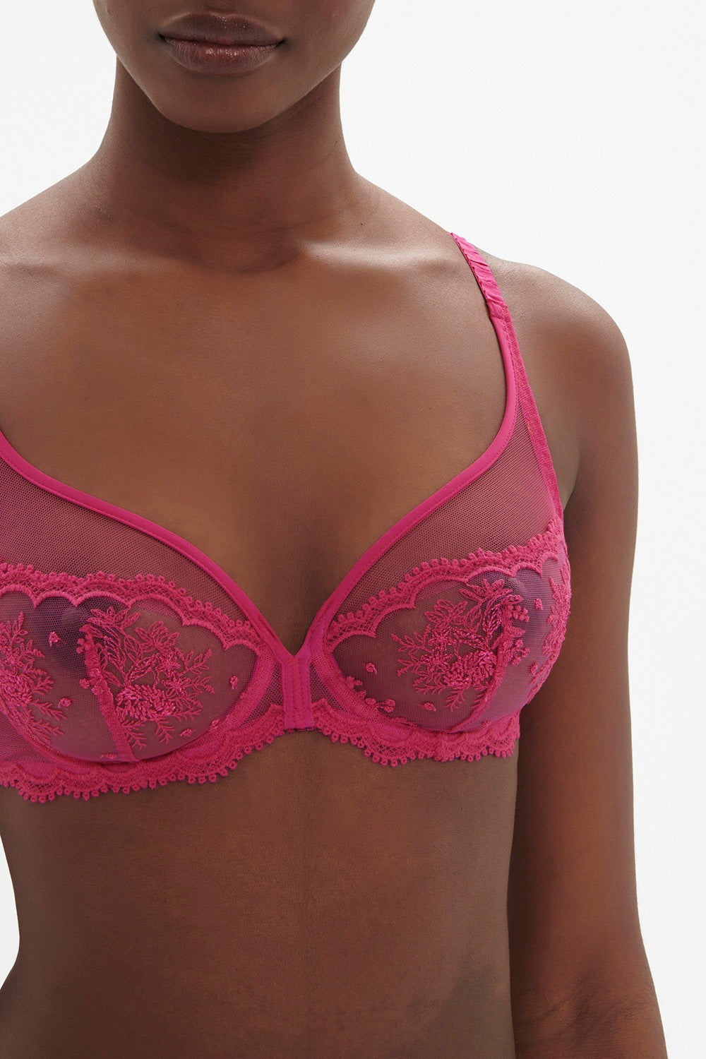 Мягкий бюстгальтер из микросетки Intrigue 1E2319 rose disco FW24