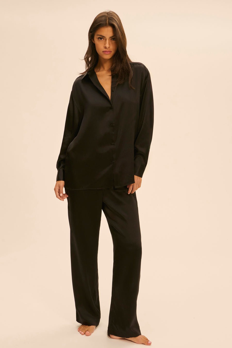 Пижамные шелковые брюки Love Me 1F8660 black