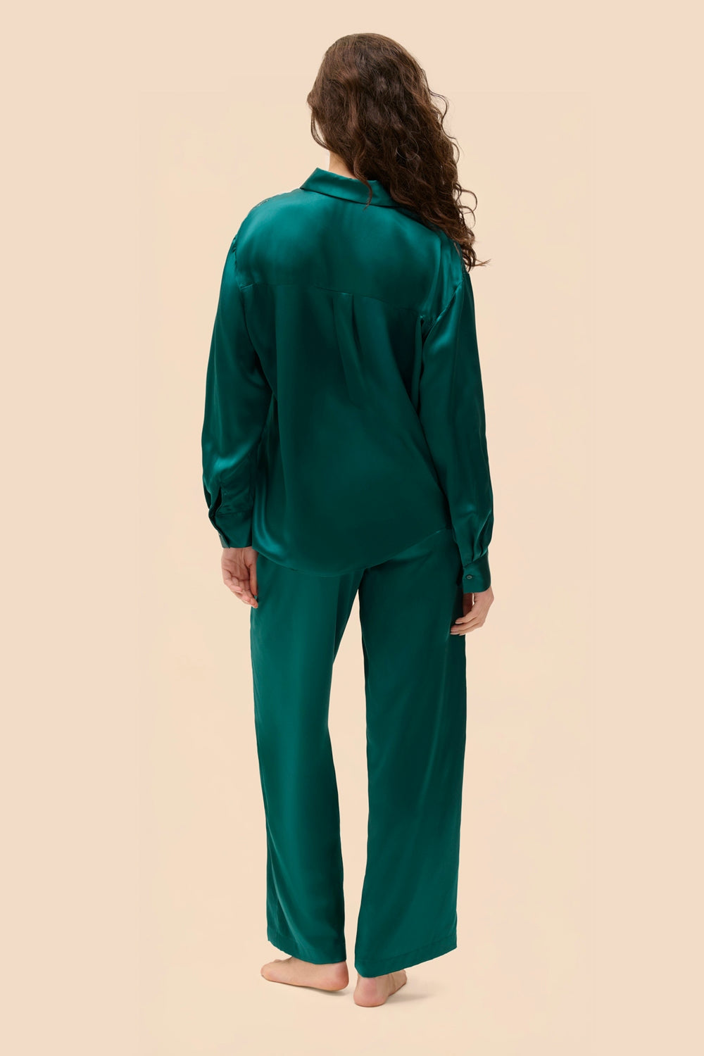 Пижамная блуза на пуговицах Love Me 1F8957 emeraude FW25
