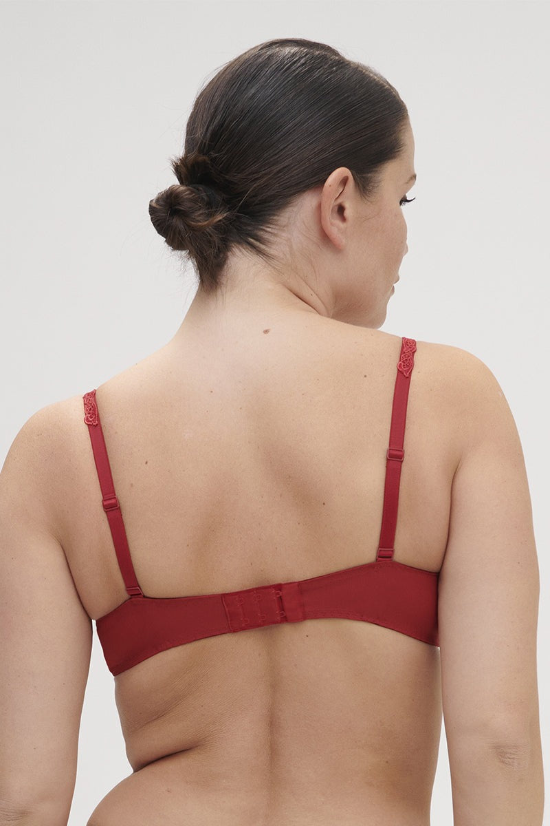 Мягкий бюстгальтер балконет Saga 15C330 lipstick FW23