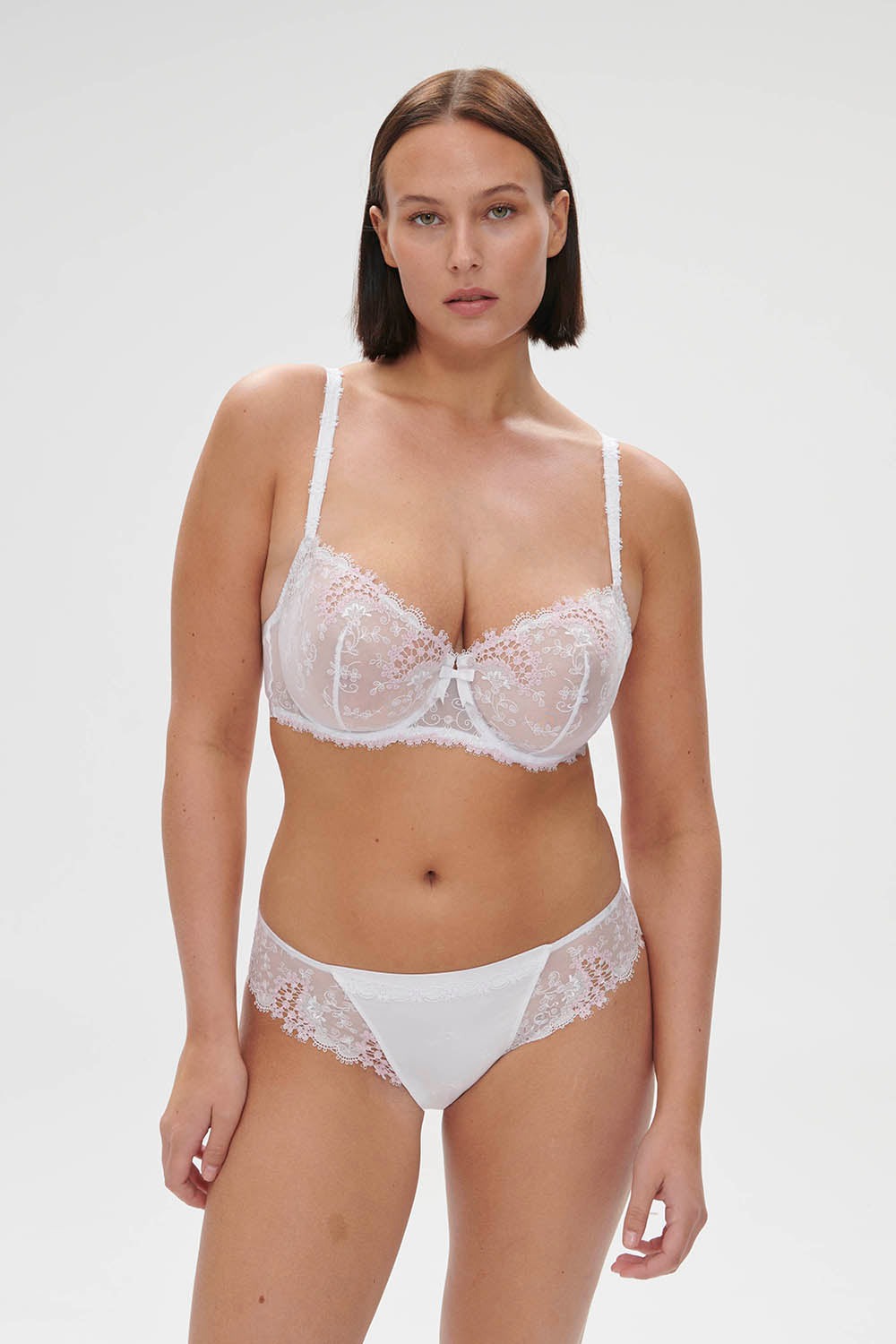 Трусики слип с вышивкой Wish 12B720 blanc cristal SS24