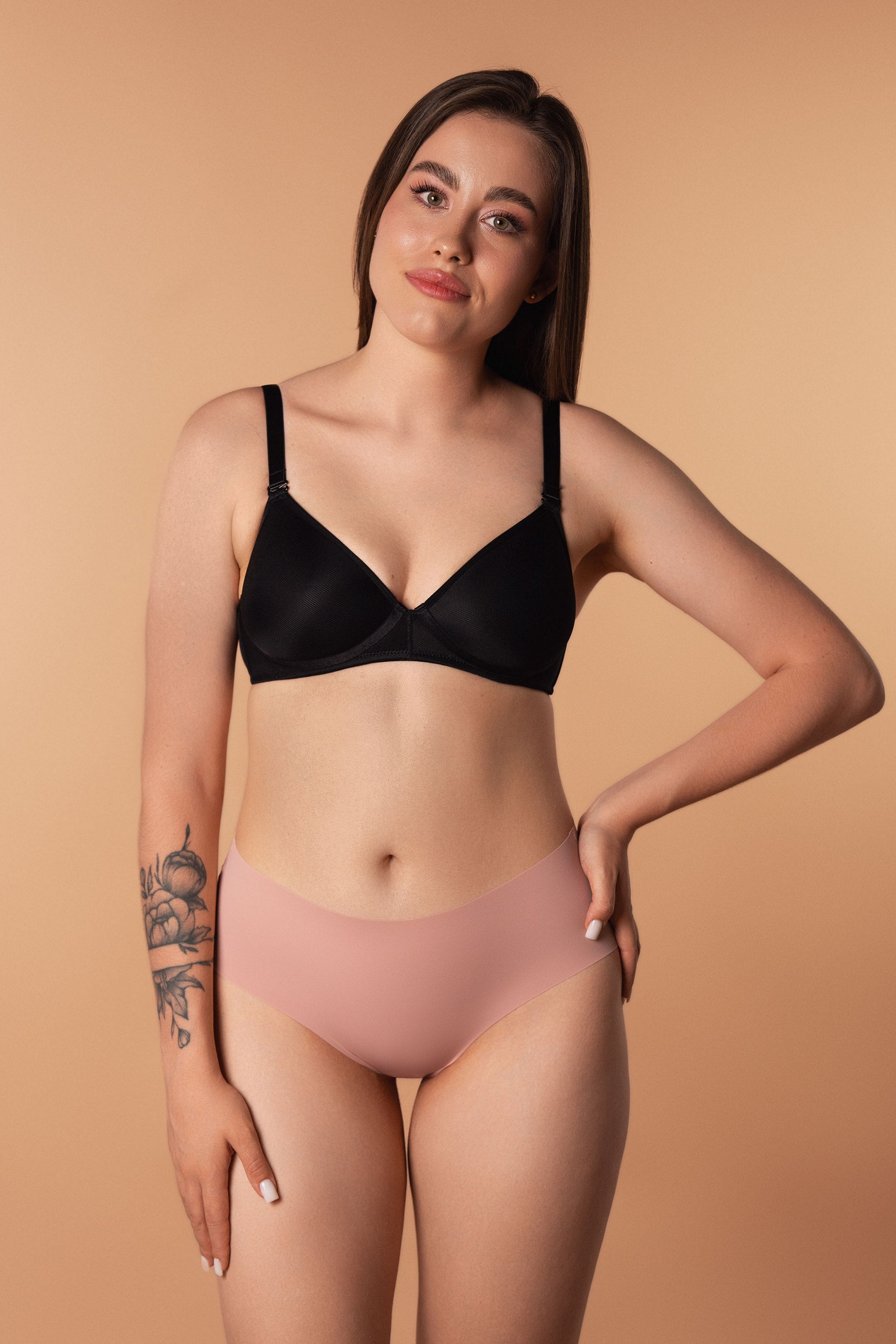Высокие трусики слип SLZ26702101 (3 шт.) black/ivory/rose powder