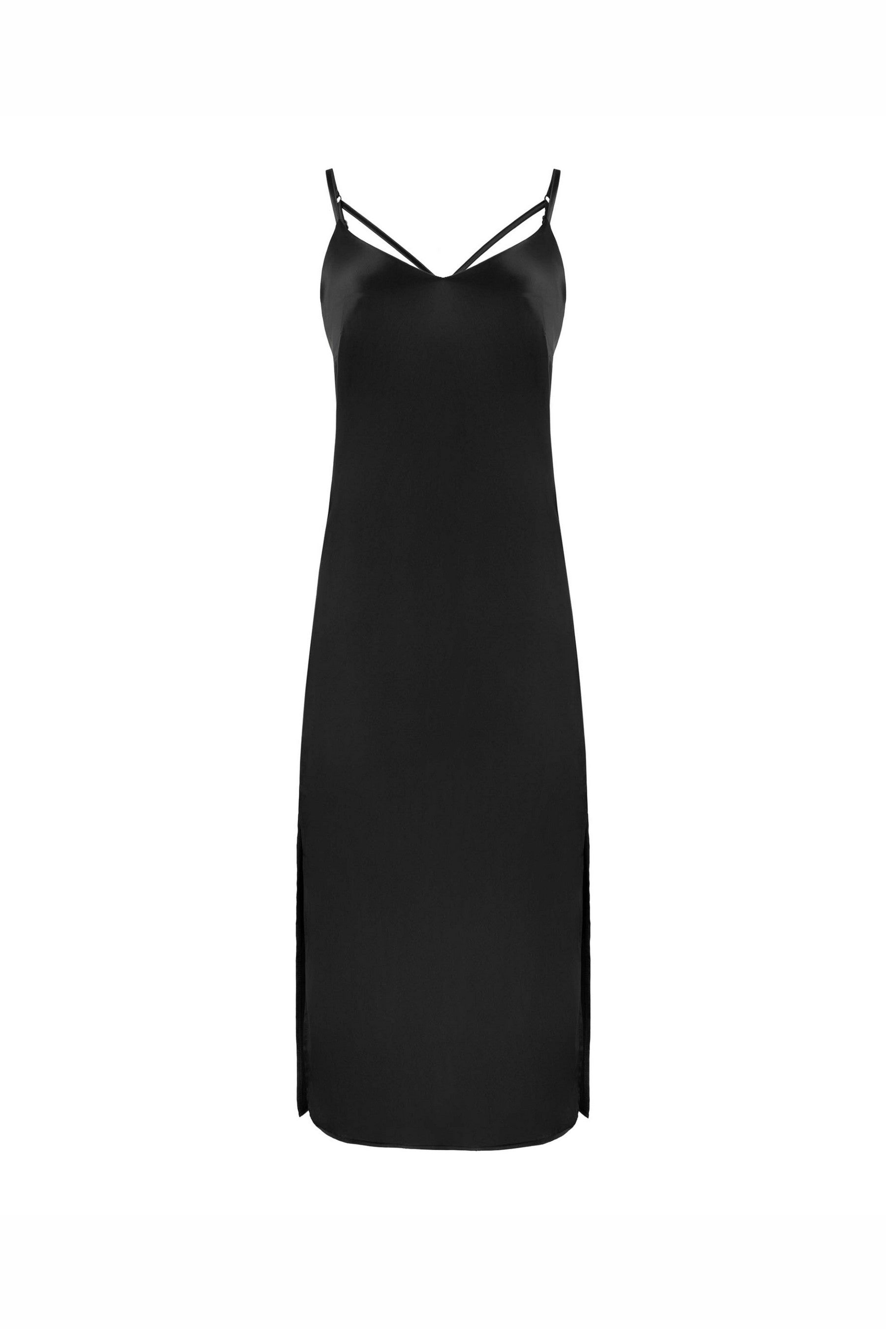 Ночная сорочка с разрезами 8180-6046 black
