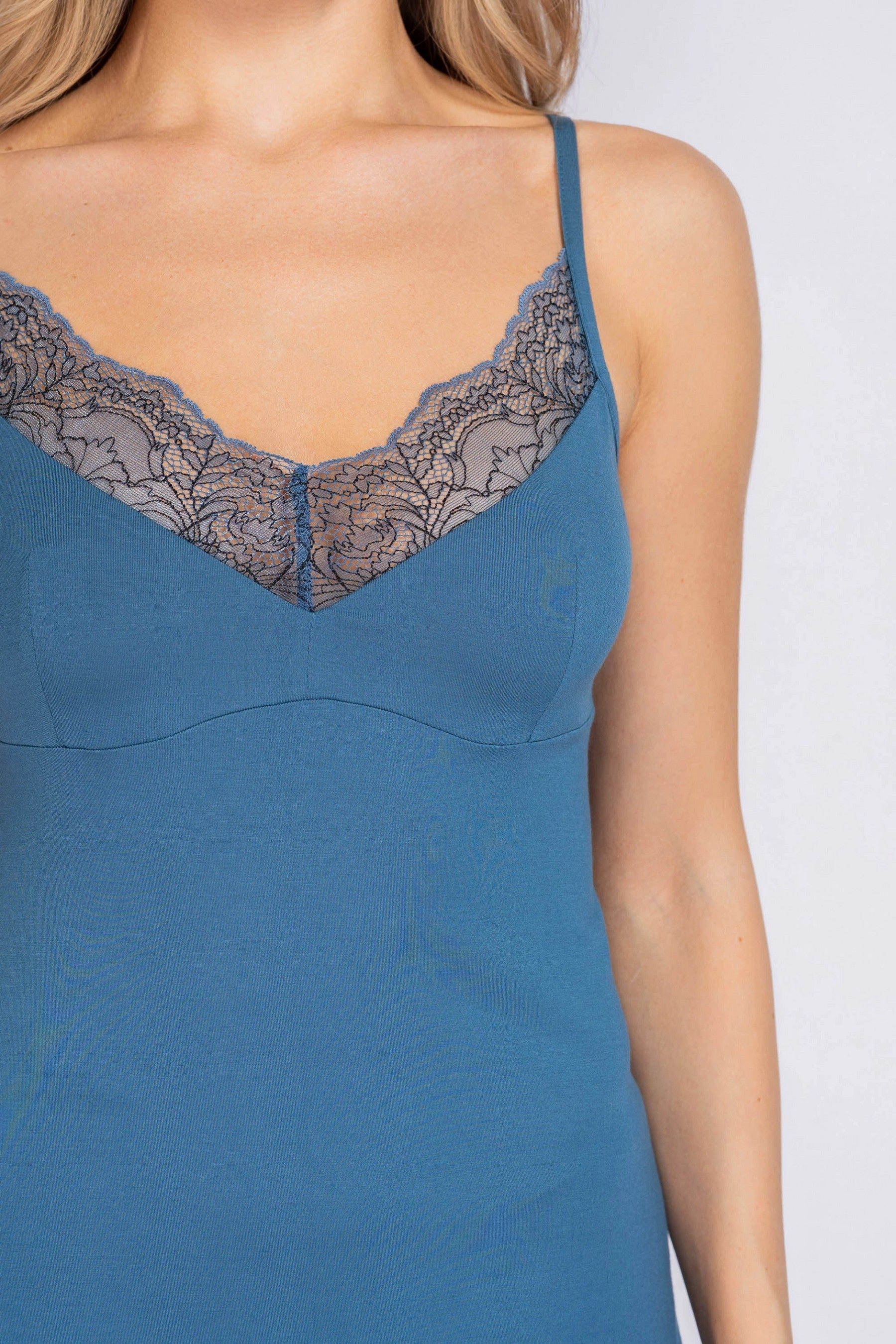 Ночная сорочка из модала 8187-6068 gray blue