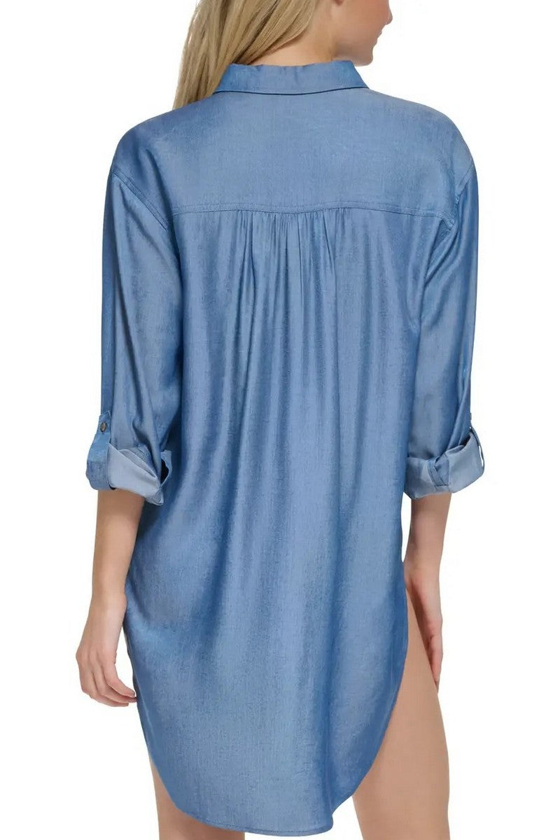 Пляжна сорочка 323864236 blue