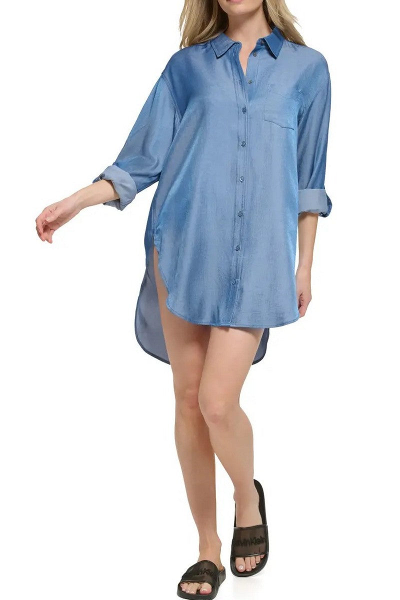 Пляжна сорочка 323864236 blue